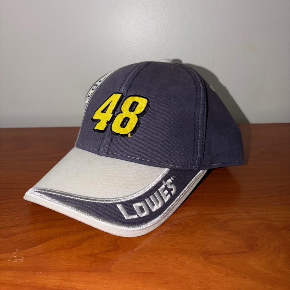 Jimmie Johnson 48 Lowe's Racing Hat Winner's Circle Navy White Adjustable Cap